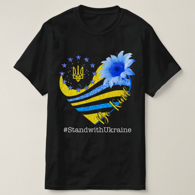 T-shirt Amour Coeur Ukraine Soyez Stable Avec Ukraine Ukra (Design devant)