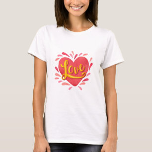 T-shirt Amour Coeur Vibrant - Oeuvre Colorée Et Élégante !