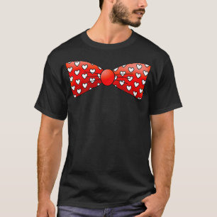 T-shirt Amour Coeurs Bow Cravate Valentines Jour Cadeau