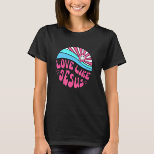 T-shirt Amour comme Jésus Daisy Coucher de soleil Religieu