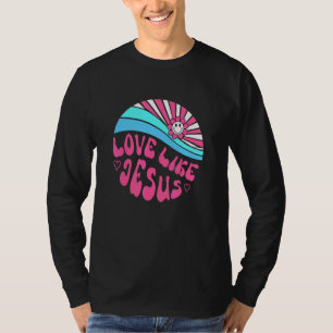 T-shirt Amour comme Jésus Daisy Coucher de soleil Religieu