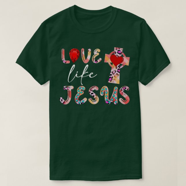 T-shirt Amour Comme Jésus Positif catholique Leopar (Design devant)