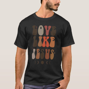 T-shirt Amour Comme Jésus Positif Catholique Preppy Retro