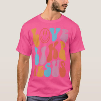T-shirt Amour Comme Jésus Sourire Visage esthétique Tendan