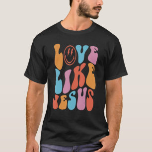 T-shirt Amour Comme Jésus Trending Face Retro