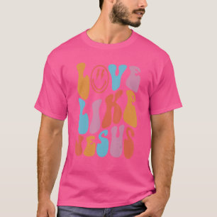 T-shirt Amour Comme Jésus Trending Face Retro