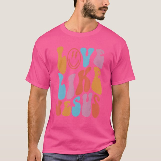 T-shirt Amour Comme Jésus Trending Face Retro (Devant)