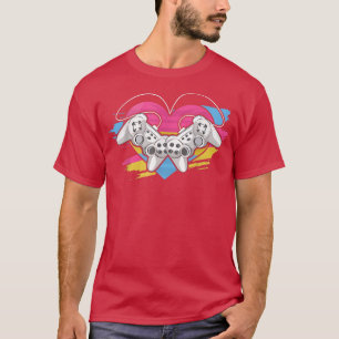 T-shirt Amour Contrôleur de jeu Coeur Rainbow Gay LGBTQ Pr