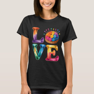 T-shirt Amour Couture Broderie N Coussin Arc-en-ciel Créat