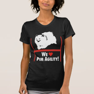 T-shirt Amour d'agilité de Pomeranian