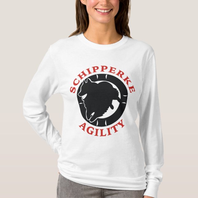 T-shirt Amour d'agilité de Schipperke (Devant)