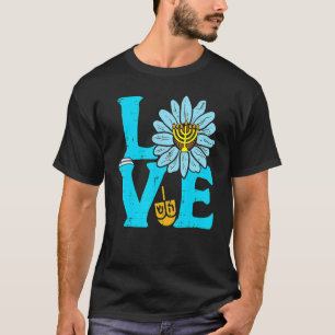 T-shirt Amour Daisy Juif Hanoukka Pyjamas Chanukah PJ's Wo