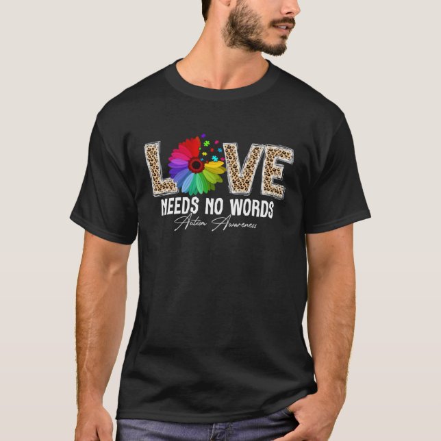 T-shirt Amour Daisy Sensibilisation à l'autisme N'a pas be (Devant)