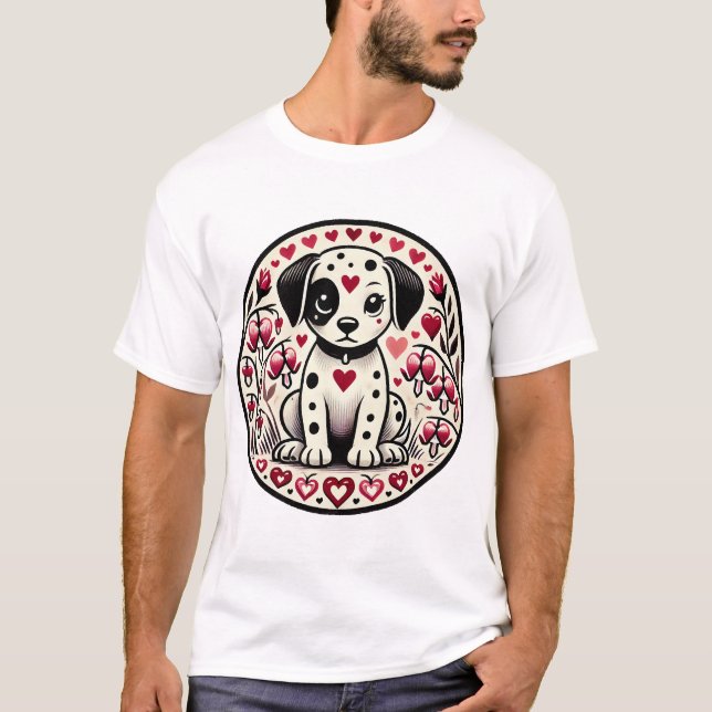 T-shirt Amour dalmate (Devant)