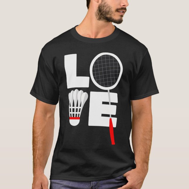 T-shirt Amour de badminton (Devant)