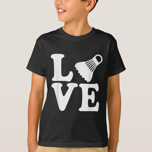T-shirt Amour de badminton  (Devant)
