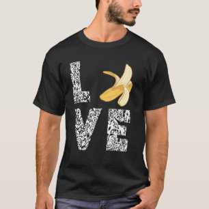 T-shirt Amour de Banane Léopard Nourriture Végane Été Frui