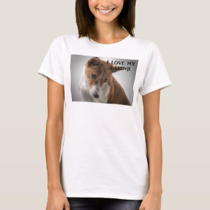 T-shirt amour de basenji avec photo
