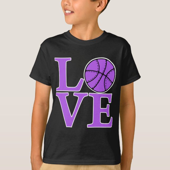 T-shirt AMOUR de basket-ball, lavande (Devant)
