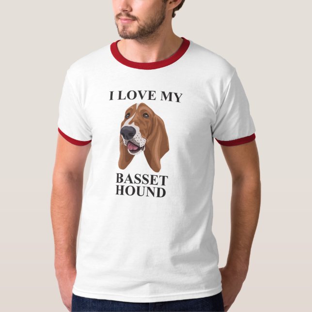 T-shirt Amour de Basset Hound (Devant)