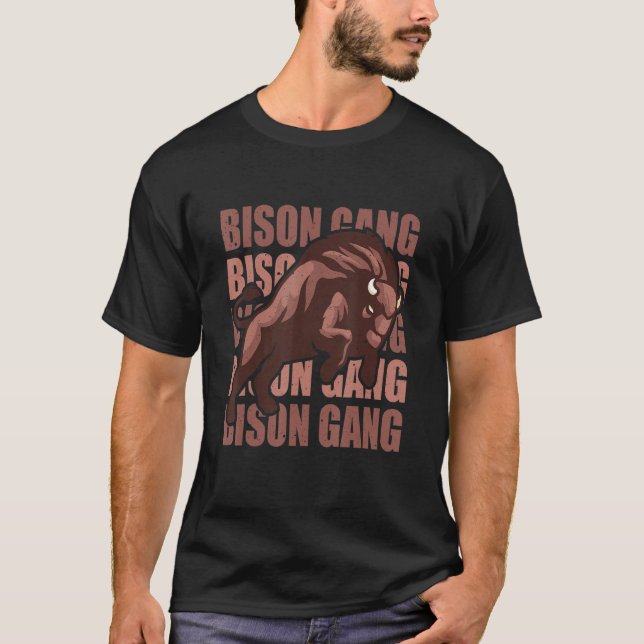 T-shirt Amour de bison de bison de bison de Buffalo Retro_ (Devant)