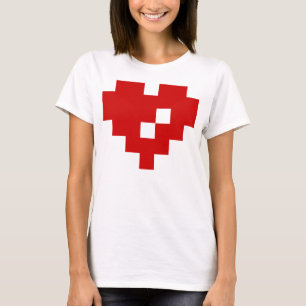 T-shirt Amour de bit du coeur 8 de pixel
