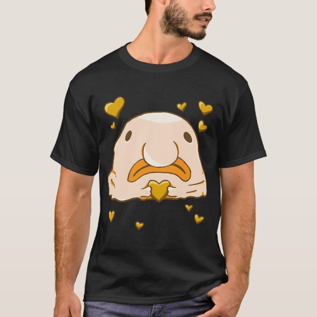 T-shirt Amour de blobfish (orange) (Devant)
