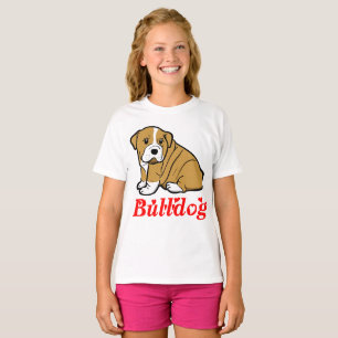 T-shirt Amour de Bouledogue Anglais Cartoon Chien Dames