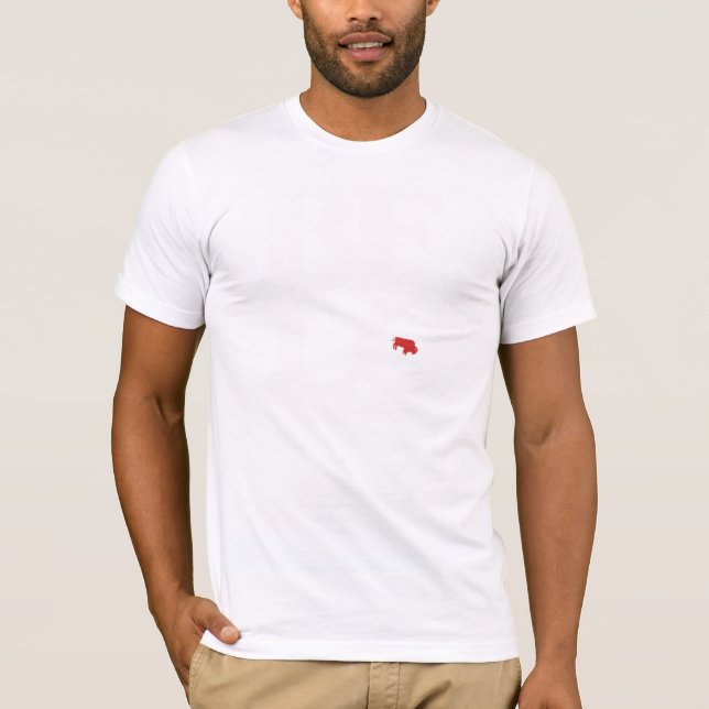 T-shirt AMOUR de BUFFLE (blanc) (Devant)