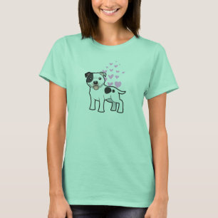 T-shirt Amour de bull-terrier du Staffordshire