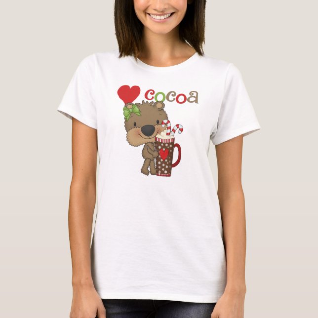T-shirt Amour de cacao d'ours de fille (Devant)