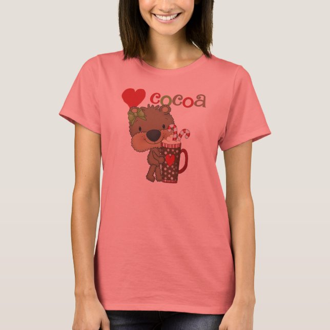 T-shirt Amour de cacao d'ours de fille (Devant)