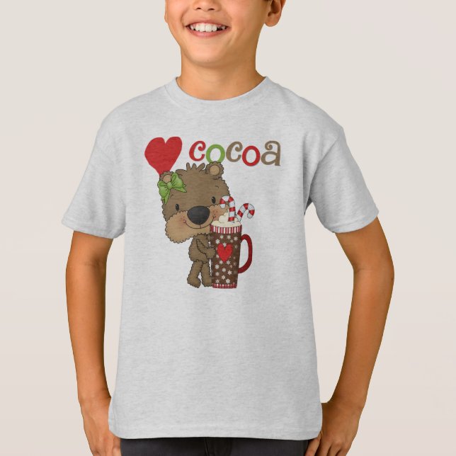 T-shirt Amour de cacao d'ours de fille (Devant)