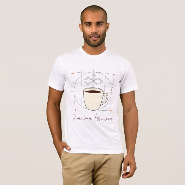 T-shirt Amour de café à jamais infusé (Devant entier)