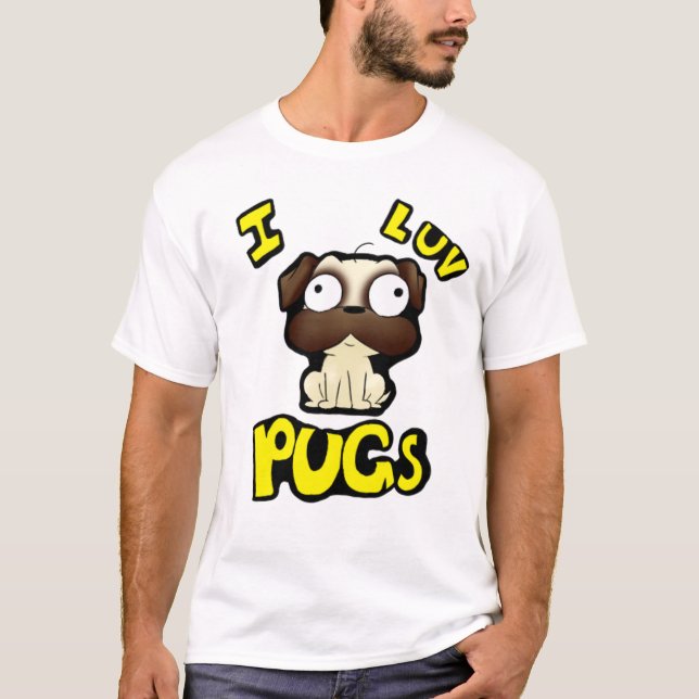 T-shirt amour de carlin (Devant)