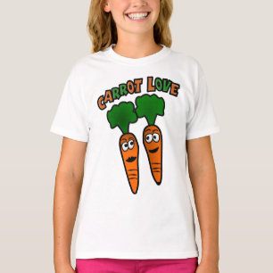 T-shirt Amour de carotte avec deux carottes dans l'amour