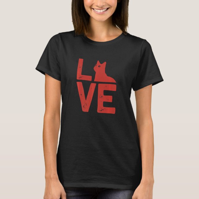 T-shirt Amour de chat (Devant)