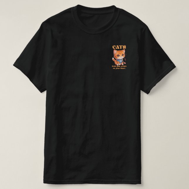 T-shirt amour de chat mignon (Design devant)