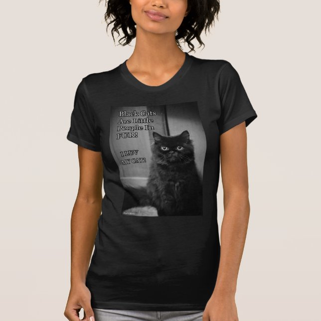 T-shirt Amour de chats noirs (Devant)