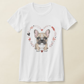 T-shirt Amour de chiot Frenchie