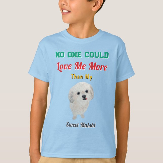 T-shirt Amour de chiot Malshi drôle (Devant)