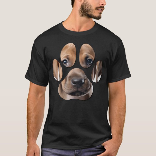 T-shirt Amour de chiot patte (Devant)