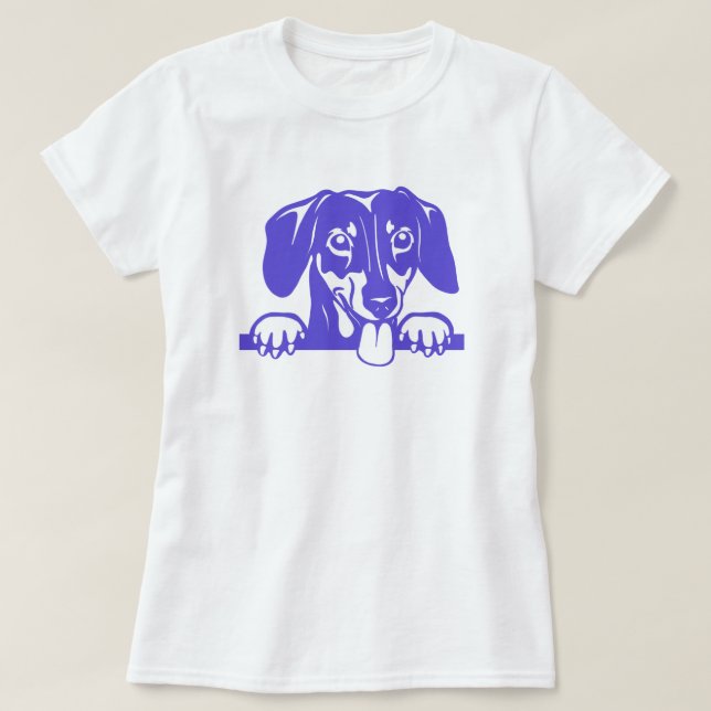 T-Shirt Amour de Dachshund (Design devant)
