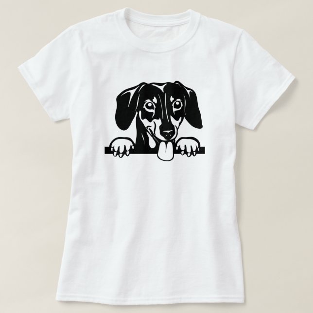 T-Shirt Amour de Dachshund (Design devant)