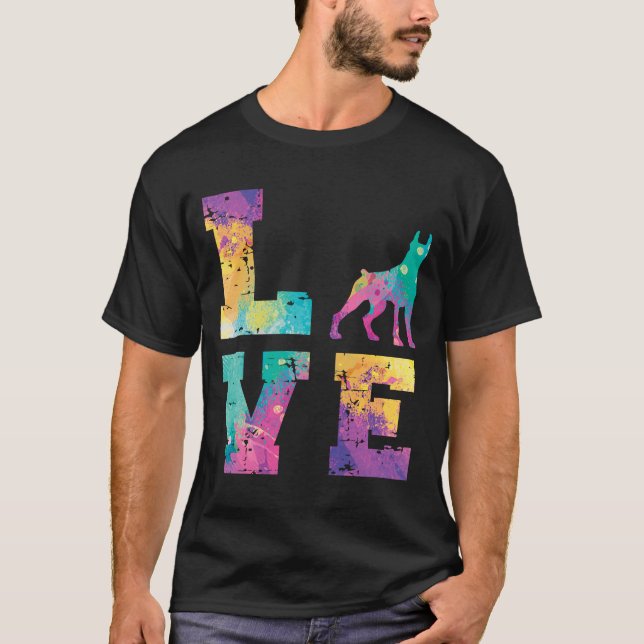 T-shirt Amour de Doberman (Devant)
