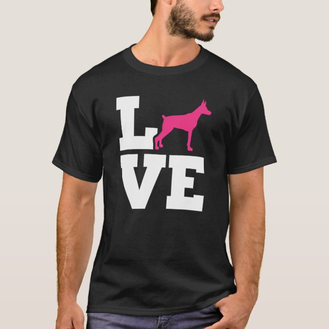 T-shirt Amour de Doberman 1 (Devant)