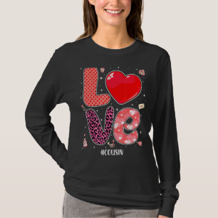 T-shirt Amour de famille assorti Cousin Cœur Couple Valent
