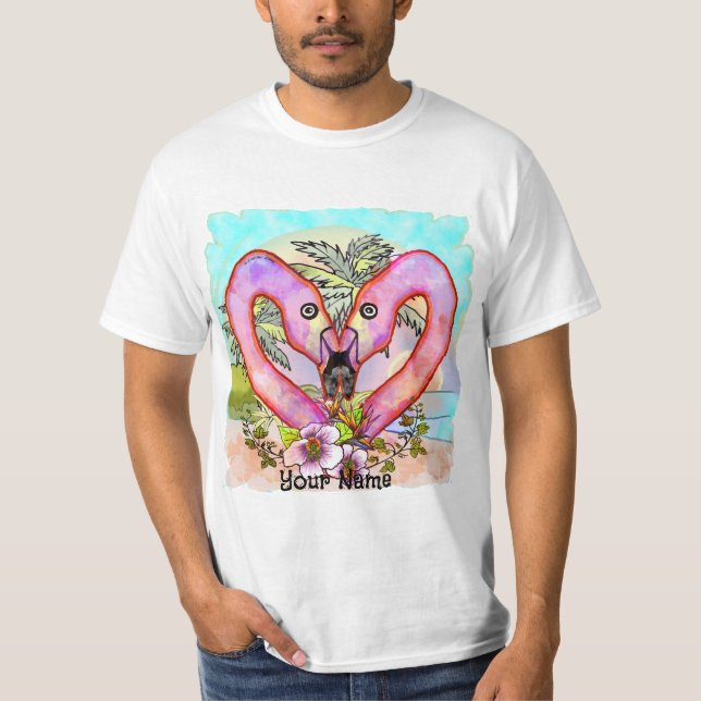 T-shirt Amour de flamant rose  (Devant)