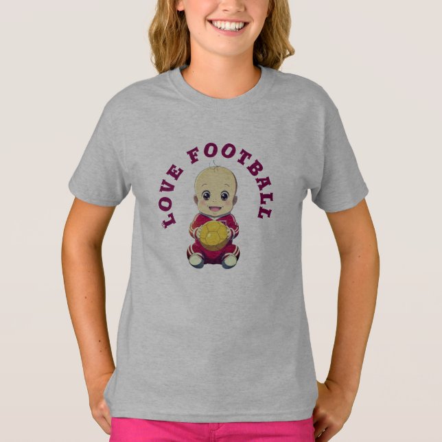 T-shirt amour de football Body pour bébé (Devant)