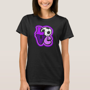 T-shirt Amour de football pour adolescentes et femmes nuan